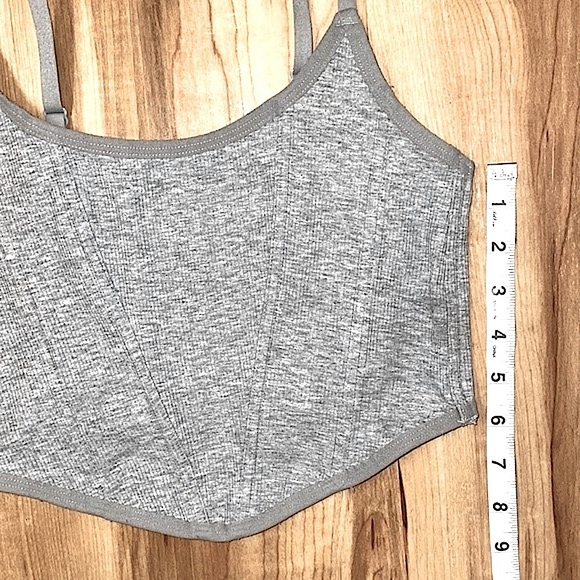 Colsie gray corset top size M - Picture 10 of 11